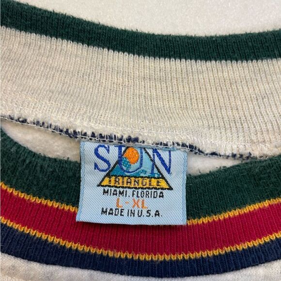 VINTAGE Detroit Graphic Sweatshirt Men Small Gray 90s - Picture 9 of 10